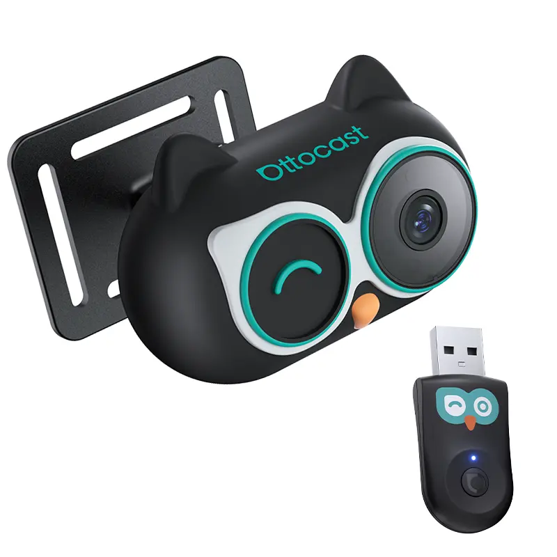 Ottocast Universal Smart Wi-Fi Wireless Carplay Cabin Care Adapter, Car Camera, Baby-Friendly Children Back Seat Monitor with Advanced Multimedia Features
