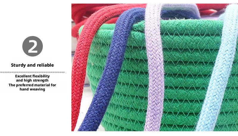 8mm*10meters core-spun cotton rope for DIY weaving, round drawstring, pull cord, craft cord, drawstring cord.