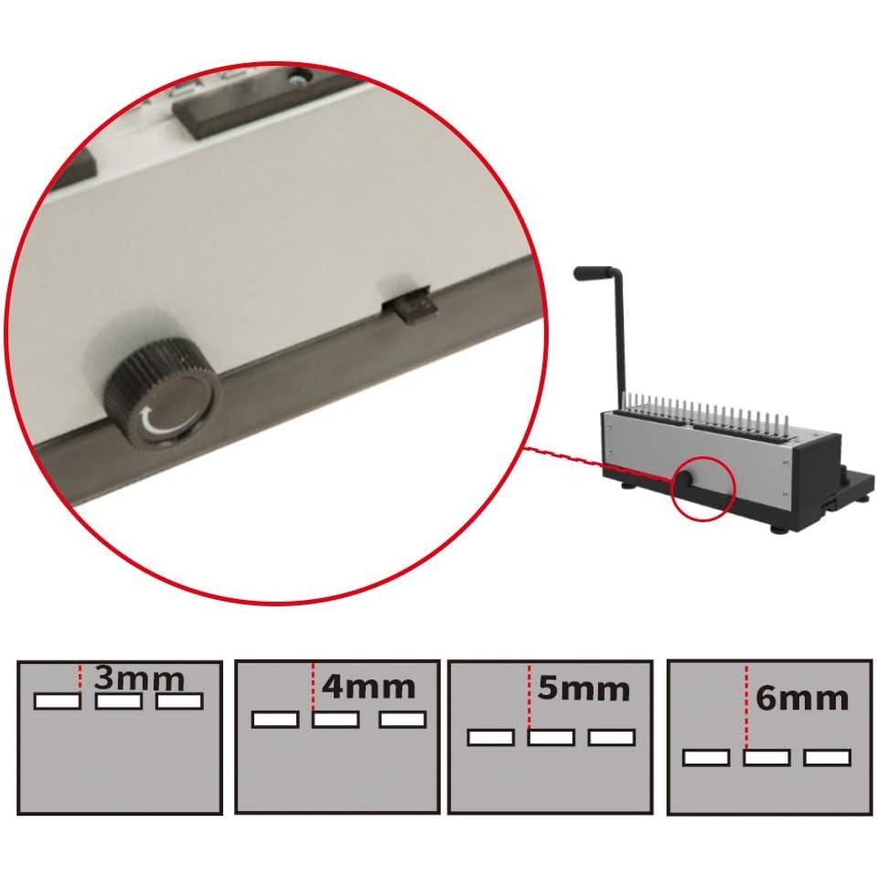 SD-1201 Binding Machine Punching and Binding with Combs Set - 21 Hole/ 200 Sheets Paper Comb Binder