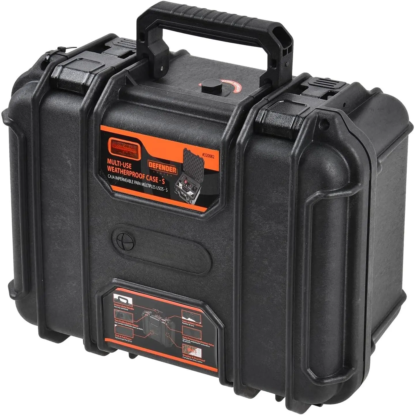 Hard Case S  Camera Protective Case IP65 Heavy-Duty with Custom  Insert, Fit Use of Drones, Camera, Equipments, Tools, 9.25"x7.48"x4.4" Black