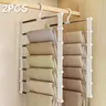 Stainless Steel Pants Hanger, Multi-Functional Foldable Pants Organizing Rack, Home Closet Organizer, Durable and Space-Saving, Ideal for Wardrobe Storage
