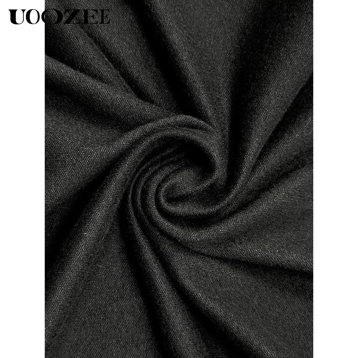 UOOZEE Women's simple tight solid color split high collar long sleeve knitted top, elegant casual, with a strong sense of design, elastic and comfortable fabric, suitable for daily leisure and commuting fall clothing women office outfits