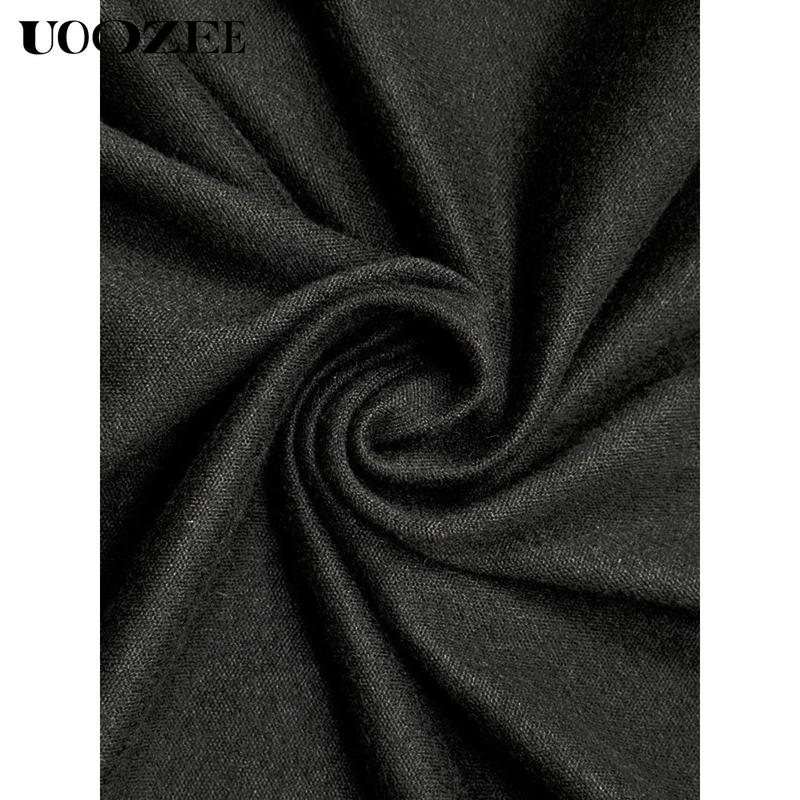UOOZEE Women's simple tight solid color split high collar long sleeve knitted top, elegant casual, with a strong sense of design, elastic and comfortable fabric, suitable for daily leisure and commuting fall clothing women office outfits