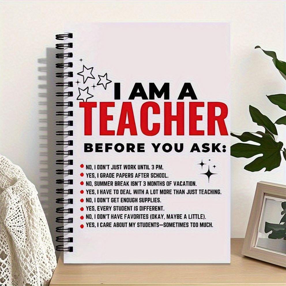 Teacher Themed Notepad, 1 Count Creative Notepad, Exquisite Print Pattern Notepad, Ideal for Personal Planning and Life Record