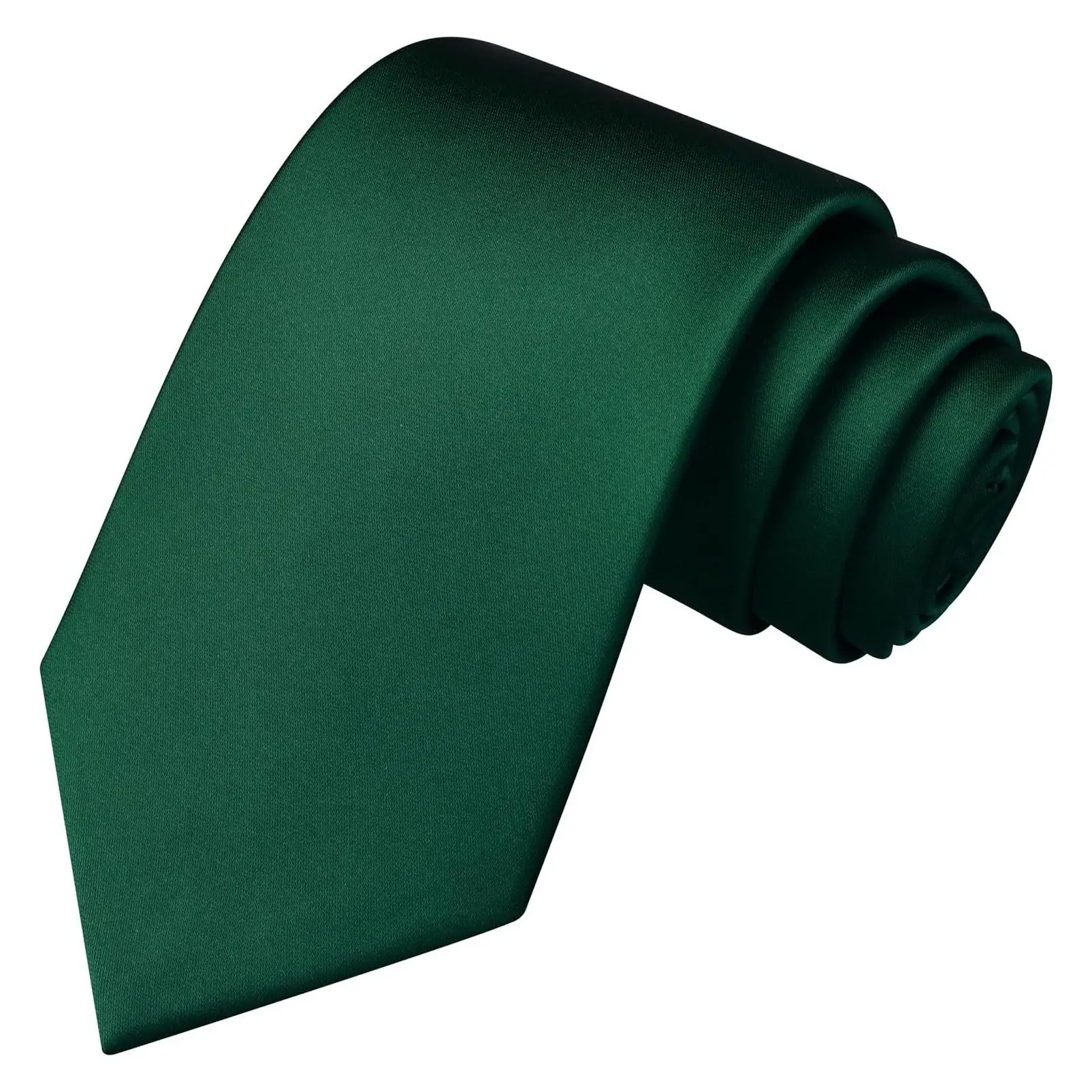 Men's Solid Satin Necktie, 3.15" (8cm) Width, Pure Color Tie for Business & Wedding, Gift Box IncludedGift