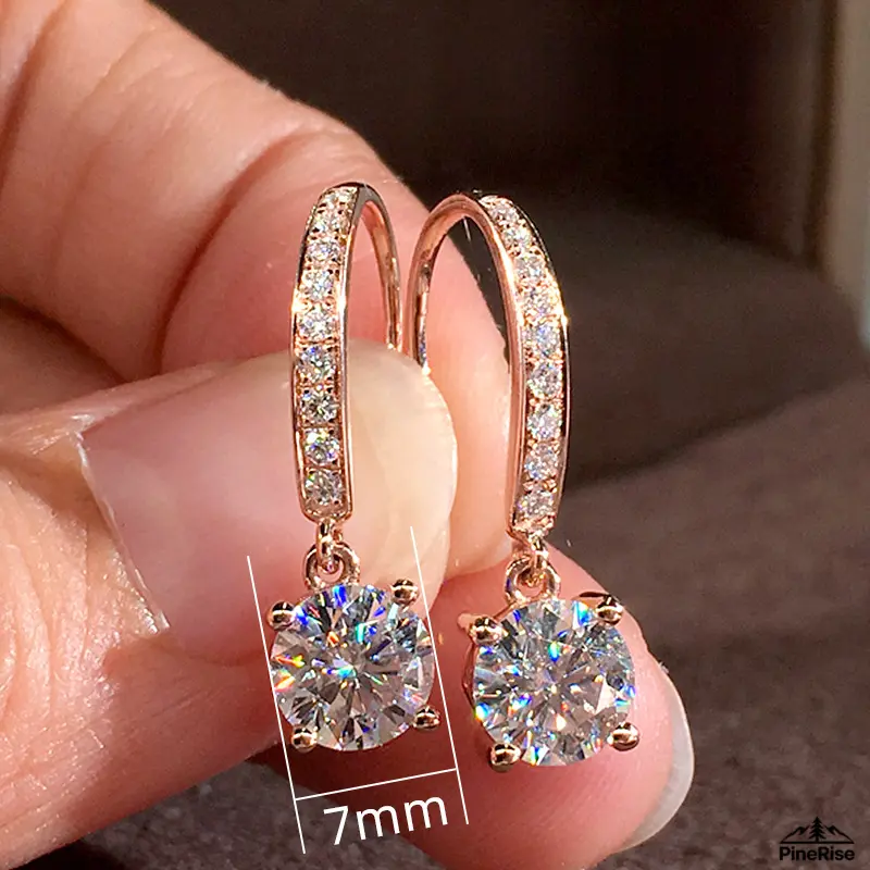 Four‑Prong Sparkling Eight‑Hearts‑Eight‑Arrows Zircon Hook Earrings European Style Bridal Dangle Jewelry For Women Indoor Leisure Wedding Outfit Matching