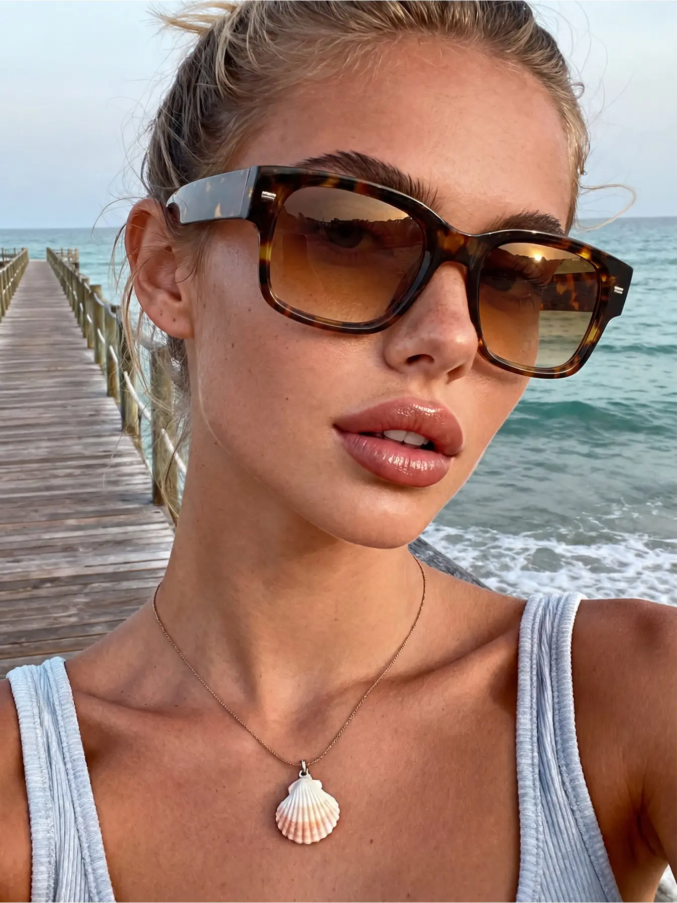1 pair of men's and women's square frame Bohemian fashion sunglasses, suitable for outdoor sports, cycling, travel, beach, vacation, fishing, beach sunglasses