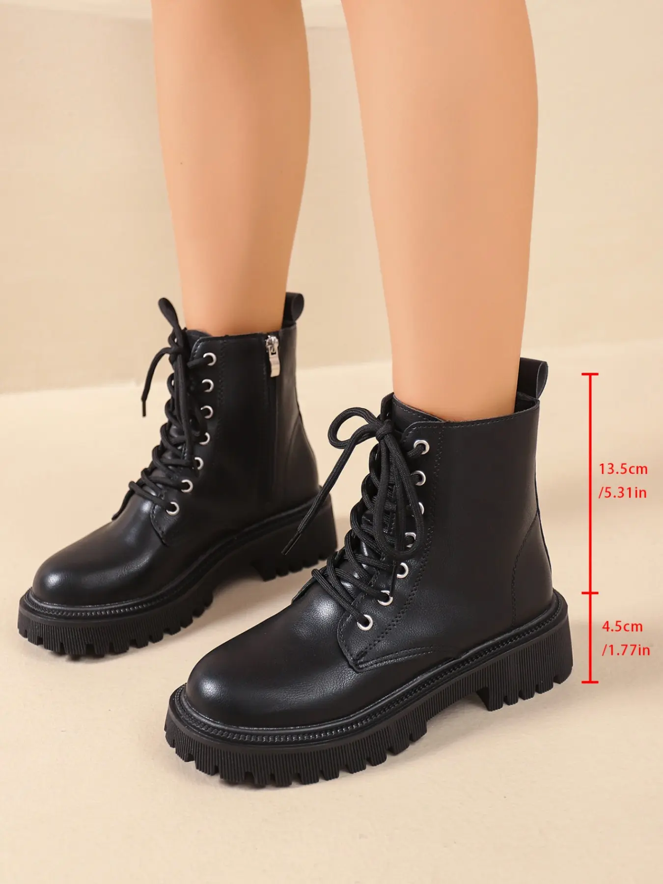 Round Toe Thick Sole Boots, Side Zipper Short Boots, Durable Rubber Sole, Streetwear Ankle Boots, Chunky Ankle Boots, Fashionable Women's Boots for All Seasons