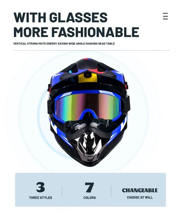 Full face motorcycle helmet for mountain bike  off-road  classic, MTB, racing, motocross,Full Face MTB Helmet with Goggles Gloves Face