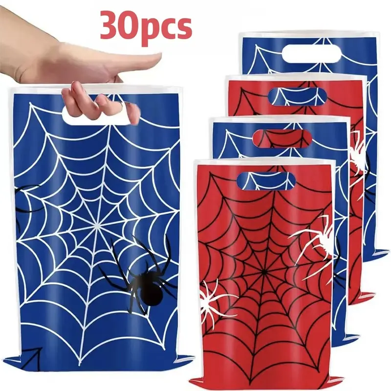 30 pcs spider theme gift bag, reusable, send a gift bag, suitable for boys and girls' birthday celebrations, gifts for her/him.