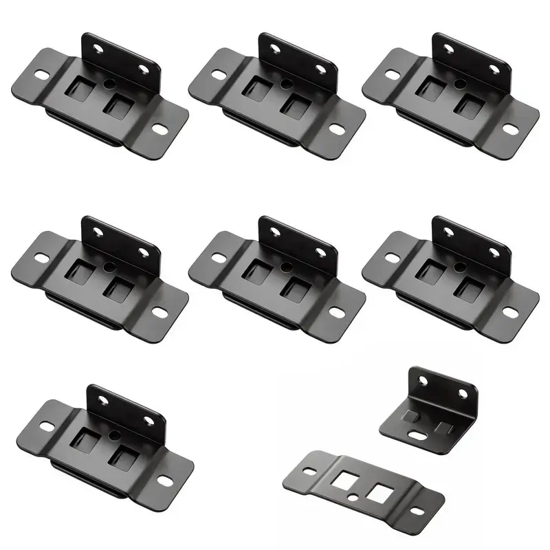 8 Set Metal Furniture Connectors, Right Angle Bracket with Screws, Corner Joiner for Drawers, Cabinets, Tables, Chairs