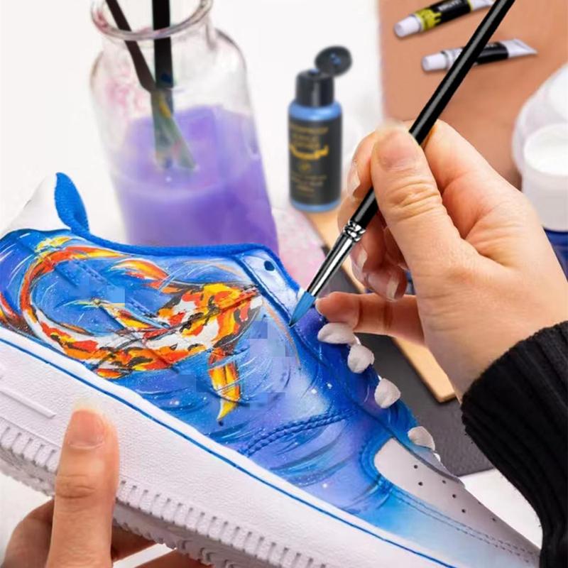 Acrylic Leather Paint with Brush, 12/24/36 Colors 12ML Leather Paint for Bag & Wallet Decor, Crafts DIY & Customizing Leather Projects, DIY Painting Supplies