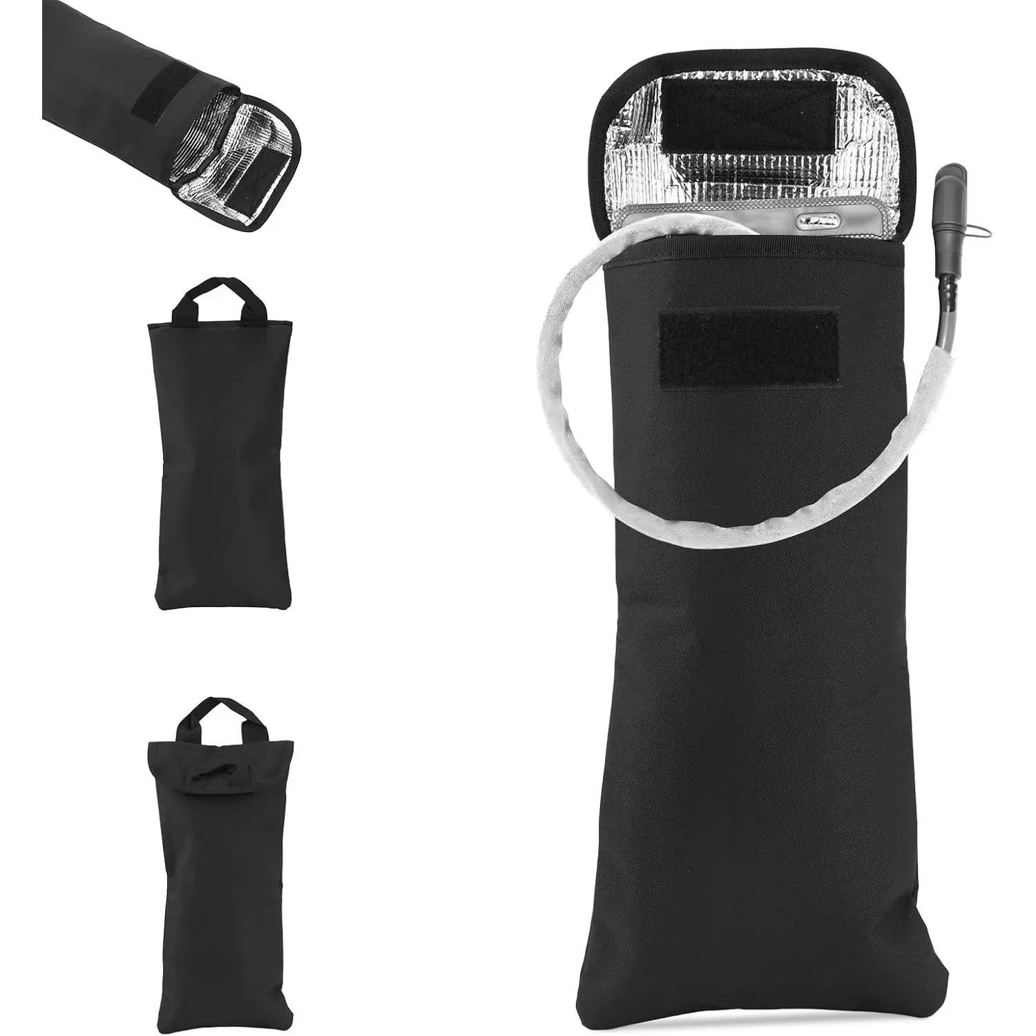 Water Bladder Insulator Bag, Black Oxford Cloth Hydration Insulation Sleeve Cover Cooler Accessories 2L Protective Bag Keep Cold