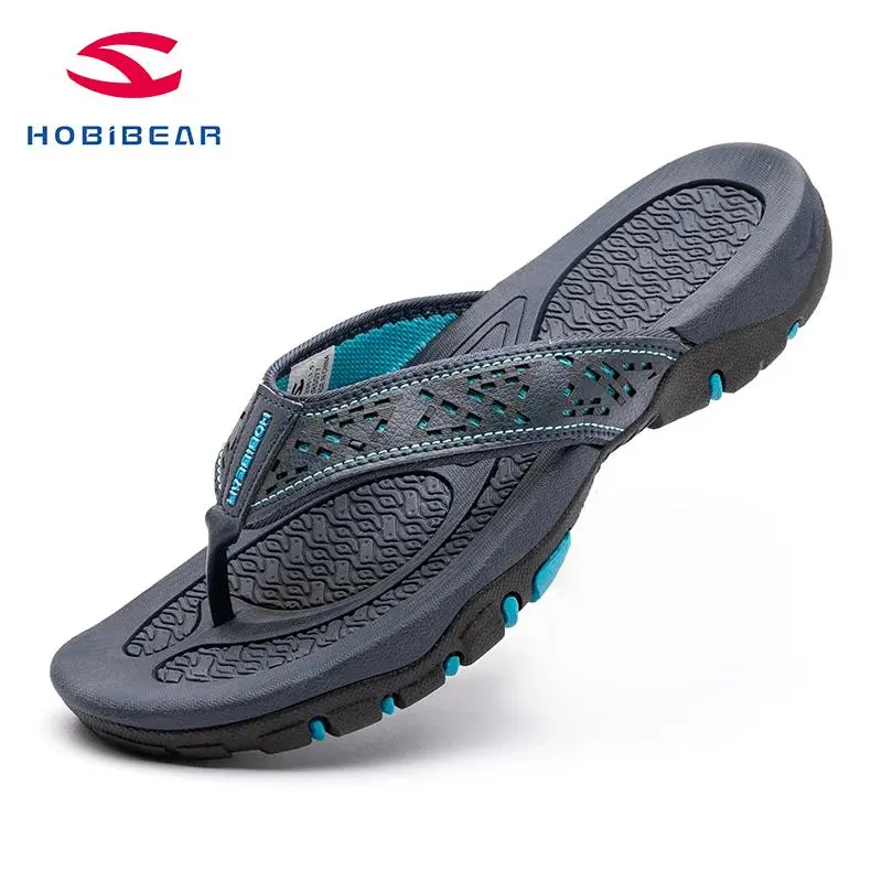 HOBIBEAR Men's Thong Sandals Indoor and Outdoor Beach Flip Flops Boy Shoe  black shoes house slipper