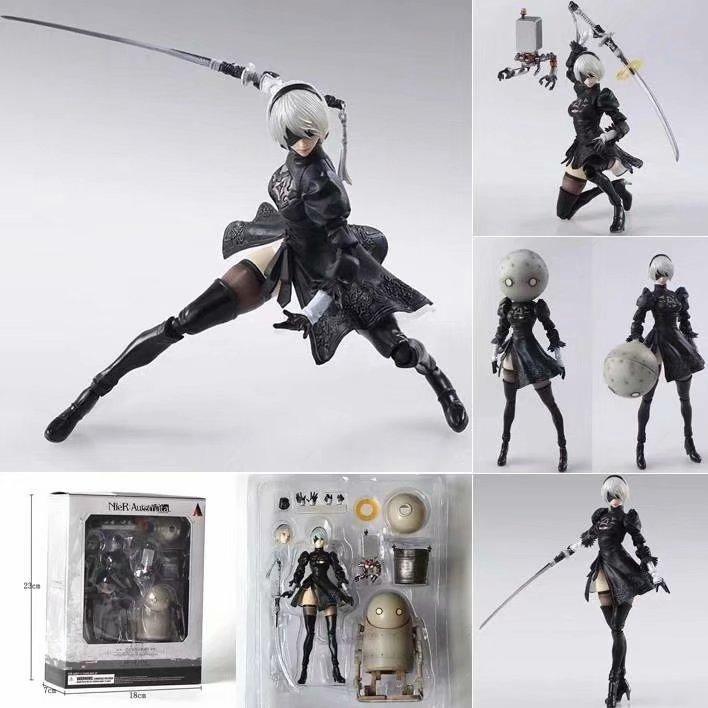 PA 2B No.2 Type B Yorha Figuras Nier Automata 2b Action Figure Toys Manga Shfiguarts Anime Peripheral Movable Collection Model