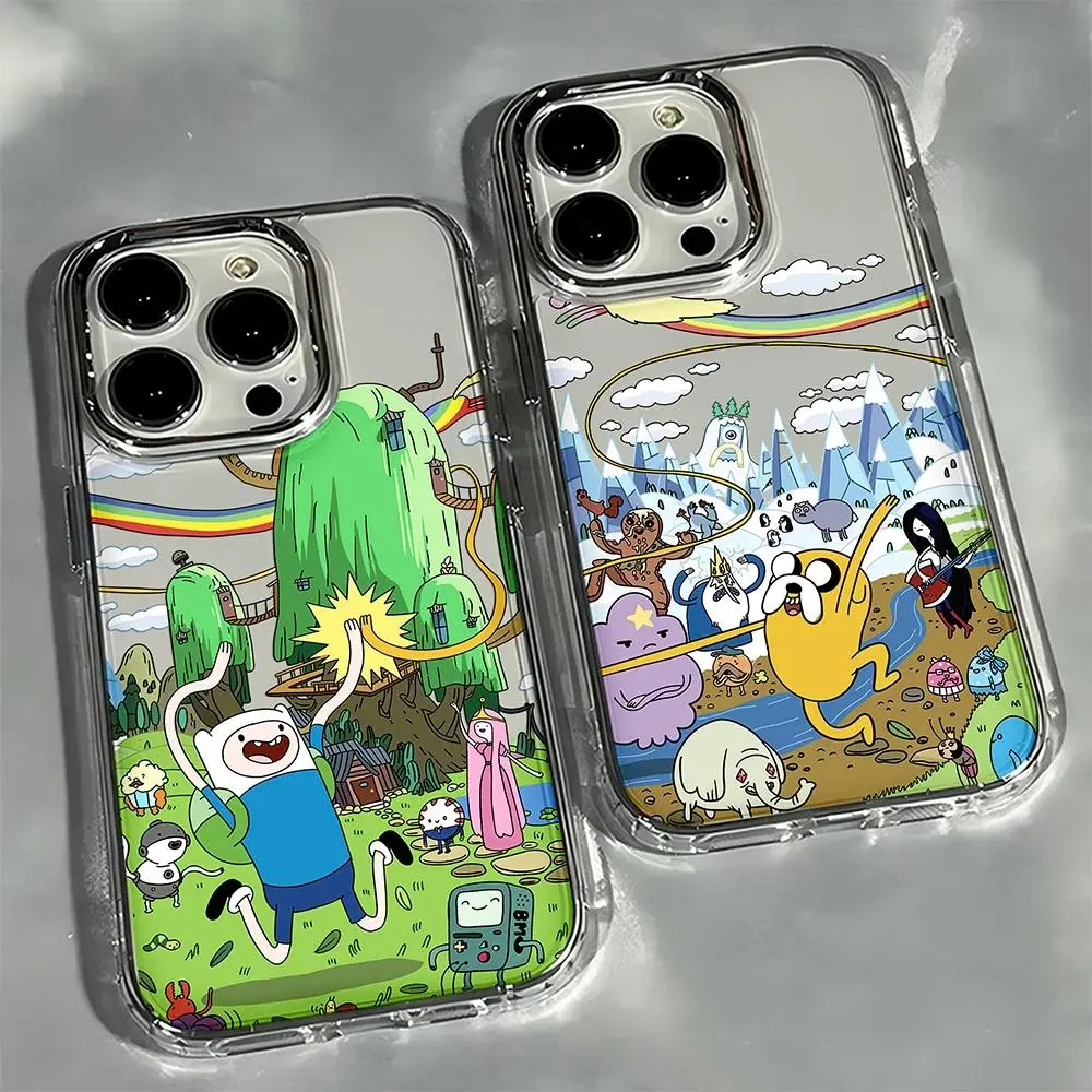 Colorful Rainbow Animal Tree Cartoon Phone Case for iPhone 17-11 Pro Max, Air - Transparent Soft Silicone TPU Back Cover for Smartphone Handheld Devices, with Protection, Fingerprint Resistance, Landscape Compatibility