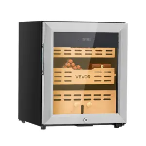 【DealsForYouDays】VEVOR Electric Humidor, 50L, 300 Counts Electric Cigar Humidor Cabinet with Compressor Cooling, Constant Humidity Temperature Control, Spanish Cedar Wood Shelves Drawers, 2 Layers, for Household