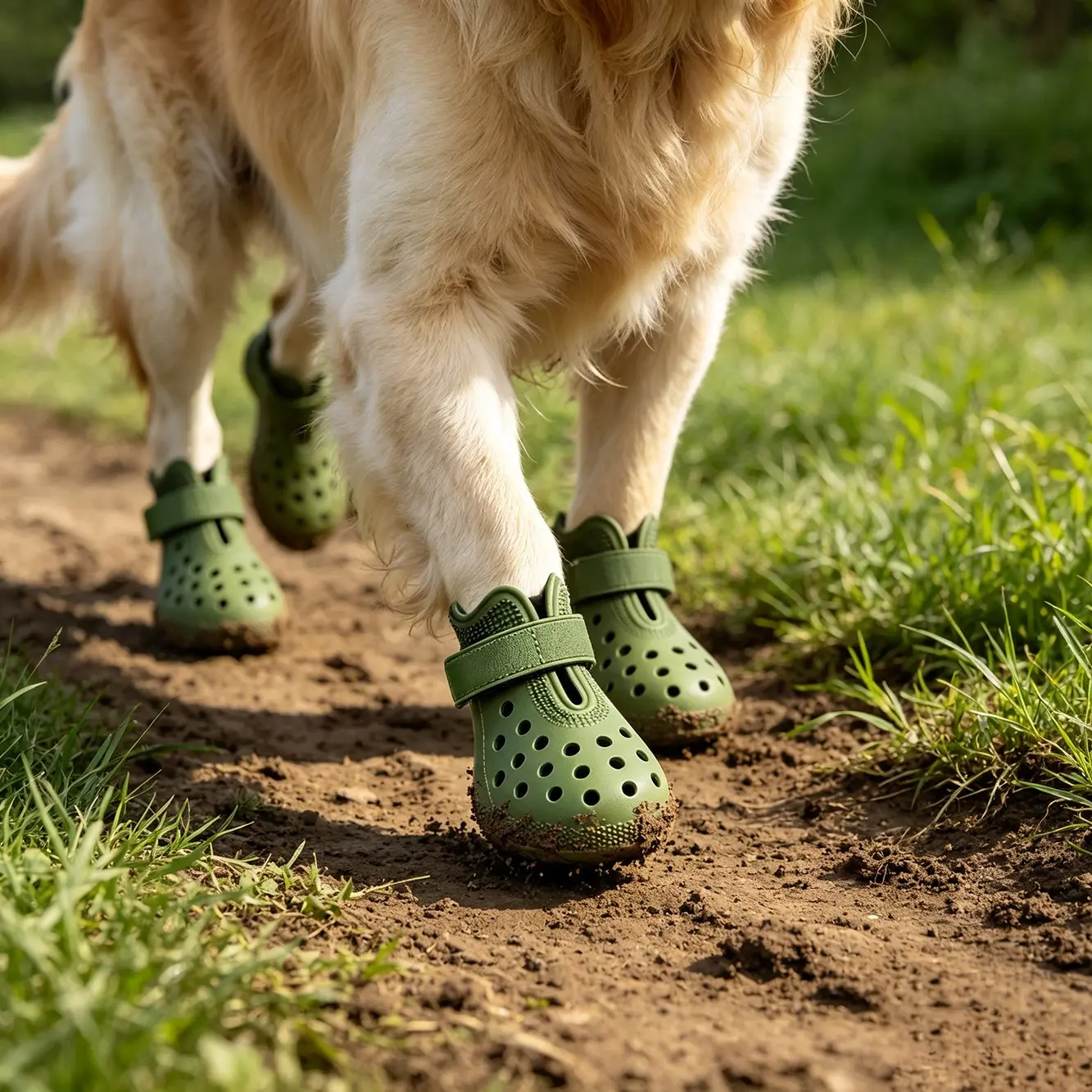 4 Pairs Dog Shoes Set, Heat Resistant, Durable Anti-Slip, Rainproof, Ideal for Medium to Large Dogs, Outdoor Walking, Hiking