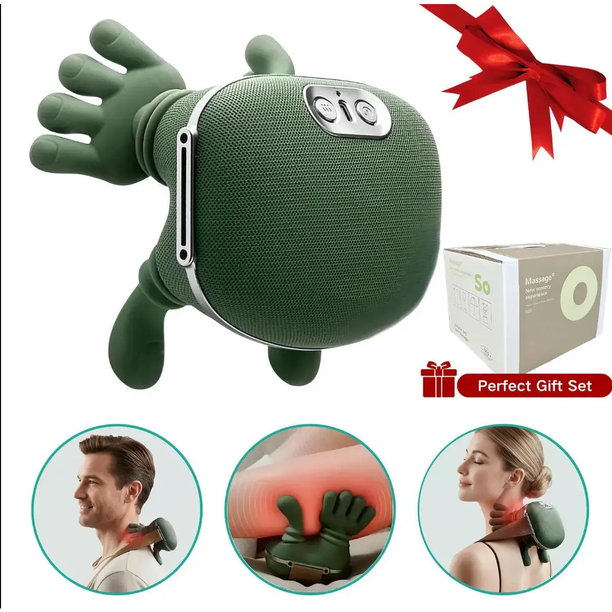Upgraded 2026 Shiatsu Neck Massager with Heat - Lightweight Deep Tissue Massager for Shoulder & Back Pain Relief, Muscle Relaxation After Exercise, Ideal Personal Care Gift
