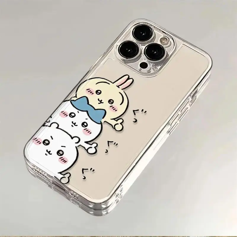 Phone Case Chiikawa Stacked Design For iPhone 17 Air 16 15 14 13 12 11 Pro Max Plus Animal Colorful