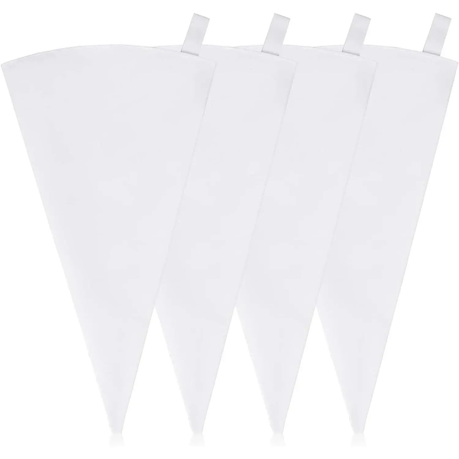 4 Pack 16 Inch Reusable White Cloth Pastry Piping Bags, Hangable Icing Frosting Bags for Cake DecoratingGift