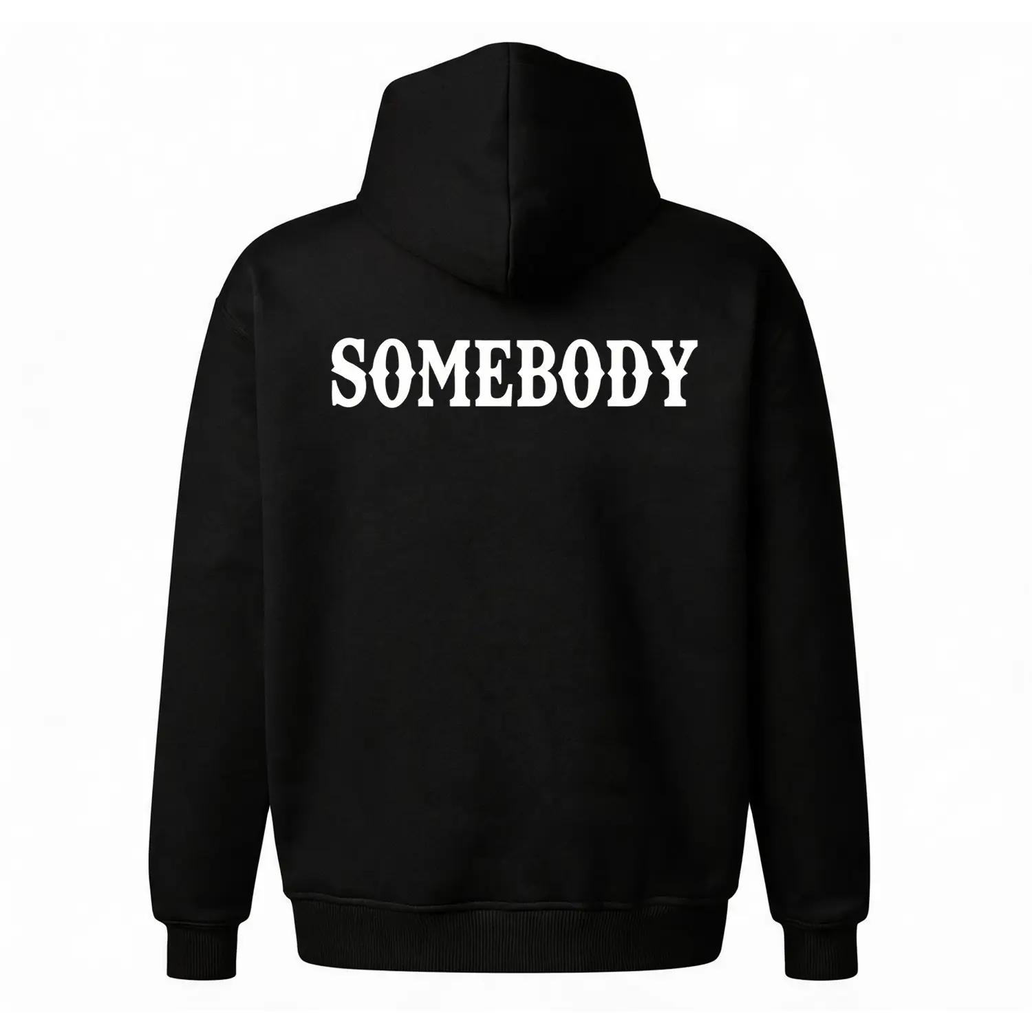 Somebody Vintage Text Graphic Hoodie, Y2K Oversized Baggy Streetwear Hoodie. Unisex 90s Style Fleece Hoodie, Comfortable Cozy Loungewear Casual Everyday Wear. Popular Cheap Life Hoodie, Versatile Comfy Outfit, Birthday Gift Hoodie for Him Her.