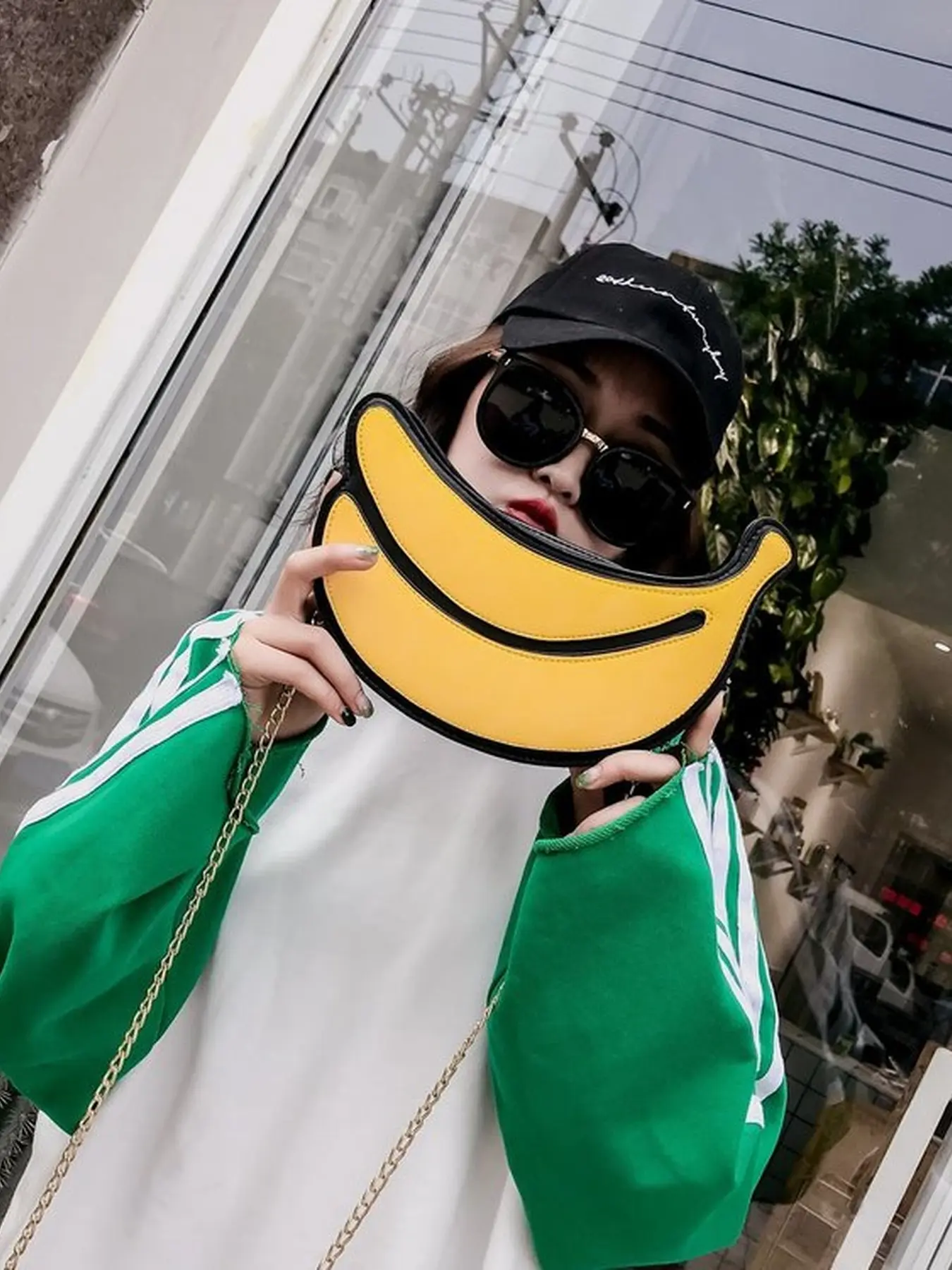 Creative Fruit Pattern Bag, Fresh Banana Shape Lady Crossbody Bag, Fashion Handbag, Suitable for Daily Use, Unique Design
