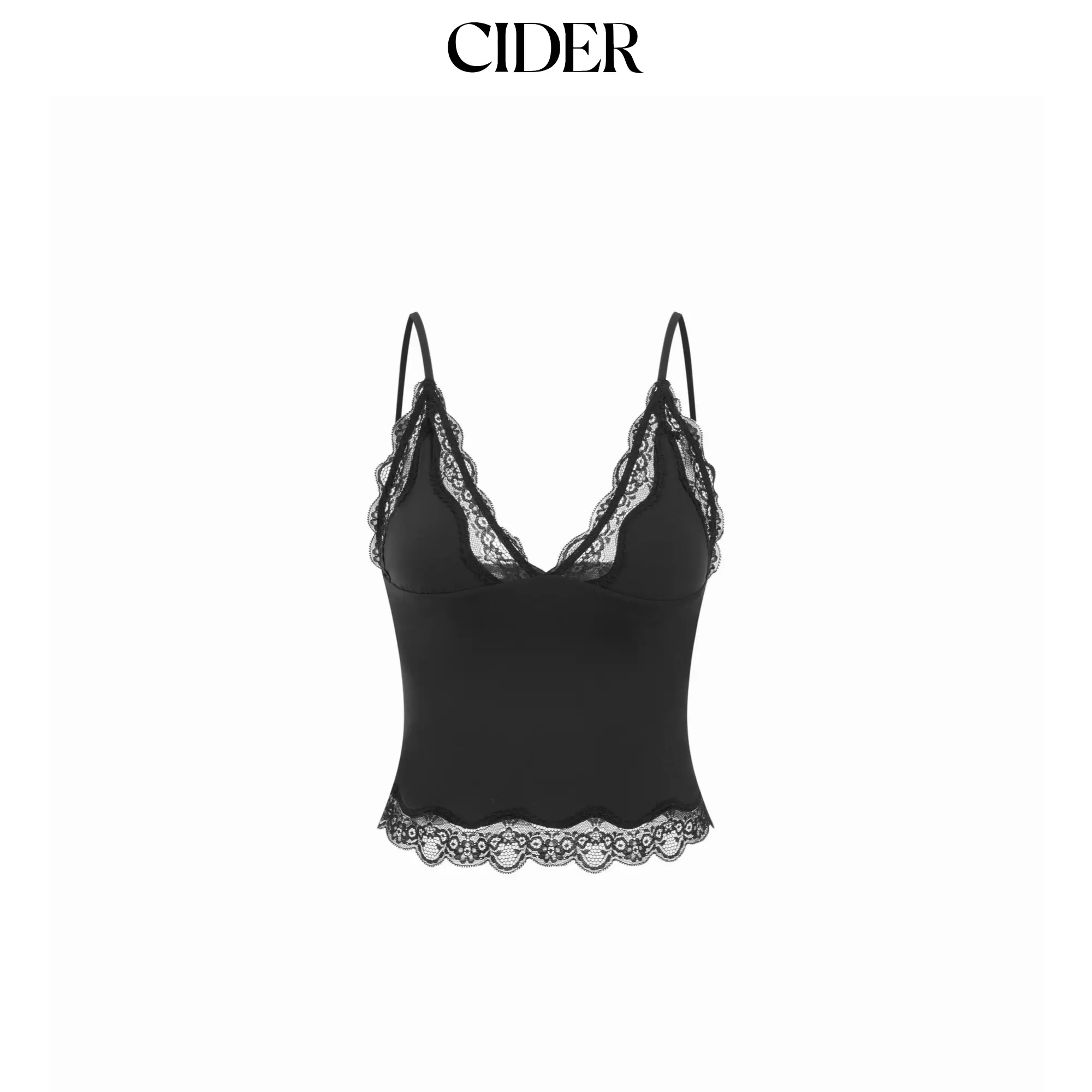 Cider Jersey V-neck Lace Trim Lounge Top
