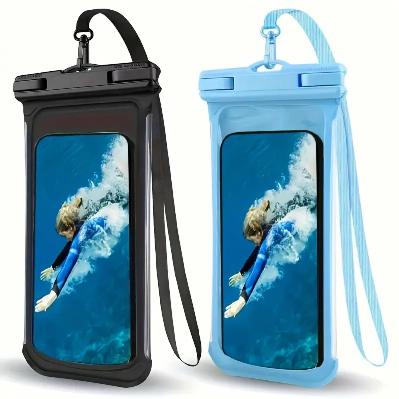 "Travel Season" IP65 Floating Thickened Bag, Suitable for Swimming, Surfing, Rainy Day Travel, Beach, Cruising, Skiing and Other Water-related Activities, Can Protect 7inch Mobile Phones