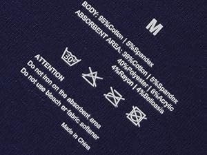 Absorbent Incontinence Underwear for Women Washable Urinary Leak Proof Brief Cotton 56 ML for Maternity Postpartum (Dark Blue L)