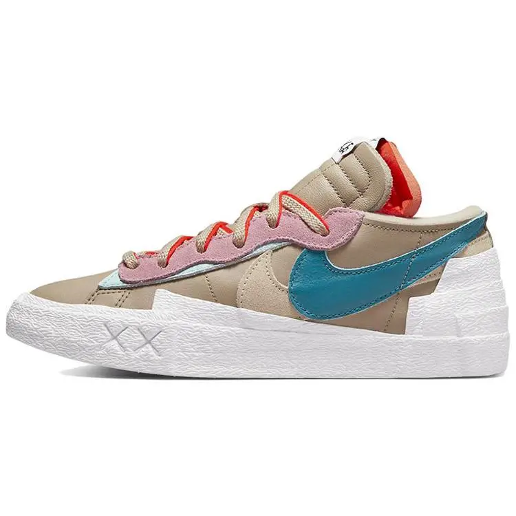 Sacai x KAWS x Nike Blazer Reed Leather Deconstructed Sneakers for Men and Women – Slip-Resistant, Durable, Lightweight, Low-Top Verifiable, with credentials and supporting global authentication