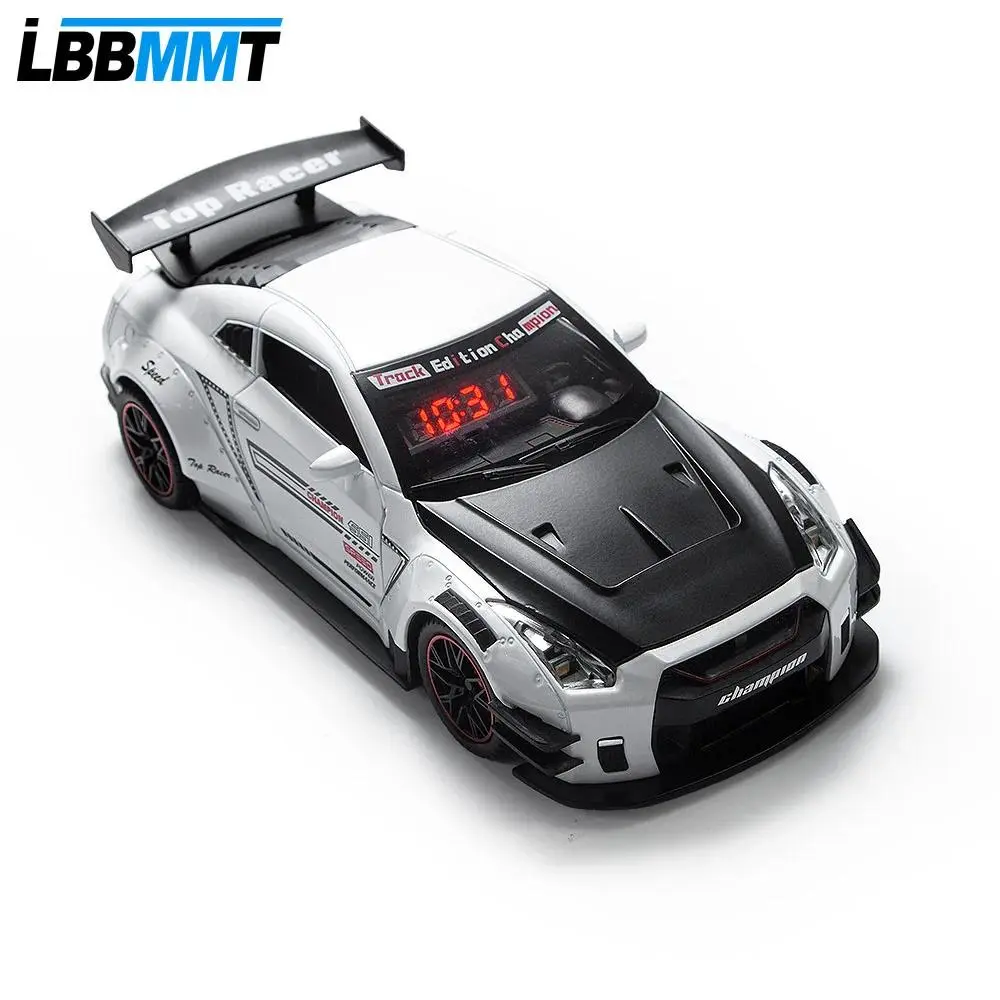 1PCS Sports Hyper Car Alarm Clock Rechargeable Desk Clock, LED Time Display Hypercar Model with Remote Control