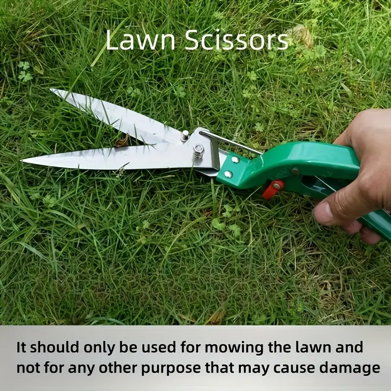 Premium Carbon Steel Lawn Shears - Ergonomic Design for Precision Grass Trimming & Gardening, Durable Metal Blades with Comfort Grip Handle, Efficient Yard Maintenance Tool for Home & Professional Landscaping,Modern Gardening Tool
