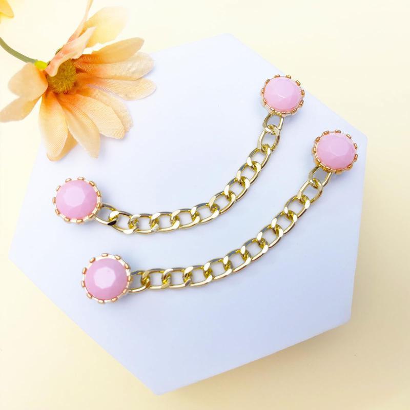 20pcs Bling Plastic Butterfly Flower Sparkling Rhinestones Diy Shoe Decoration Charms For Women's Party Favor Pink Footwear Pearl