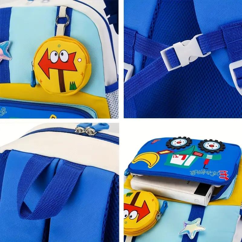 NewNewPreschool Backpack for Ages 3-6: Cute Tractor Design |             Lightweight & Easy-Clean!