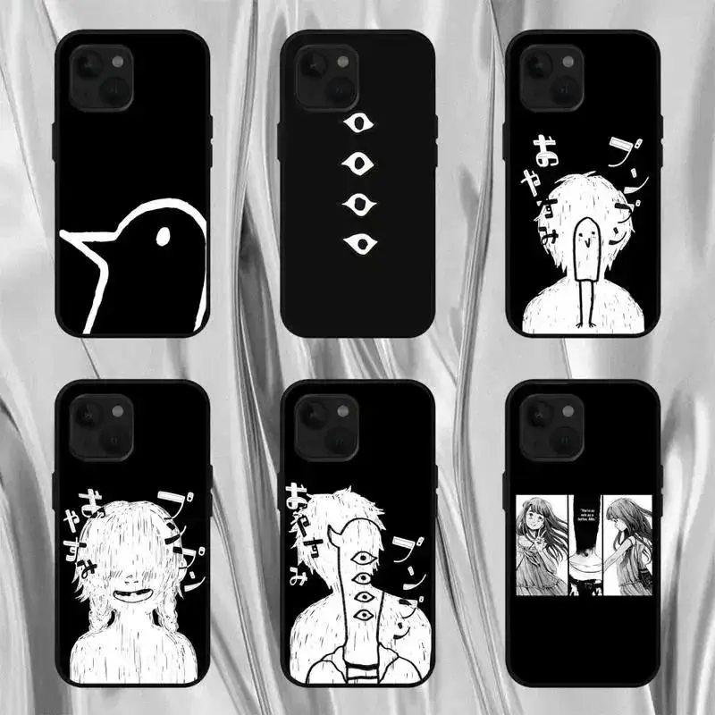 Goodnight Punpun Perfect Aesthetic Printed Soft TPU Case Anti Drop Full Protection Compatible with iPhone 17 16 15 14 13 12 11 Pro Max 17Air and Samsung S26 S25 S24 S23 S22 S21 FE Plus Ultra, Custom, Accessories
