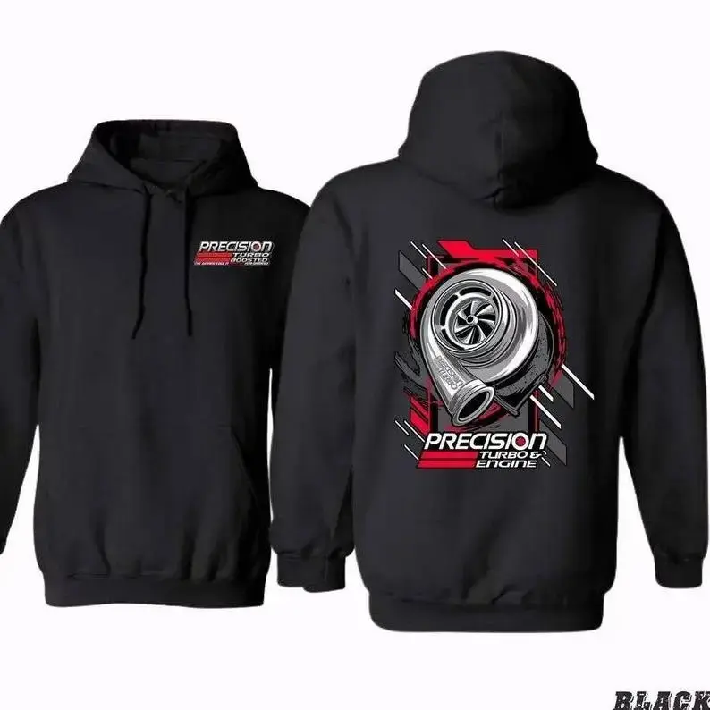 Men's Turbo Car Graphic Cotton Menswear Casual Sweatshirt Hoodie - Long Sleeve Automotive Streetwear Top, JDM Racing-Inspired for Car Enthusiasts (Unisex Fit, Easy to Style), Black, Valentines Day Option
