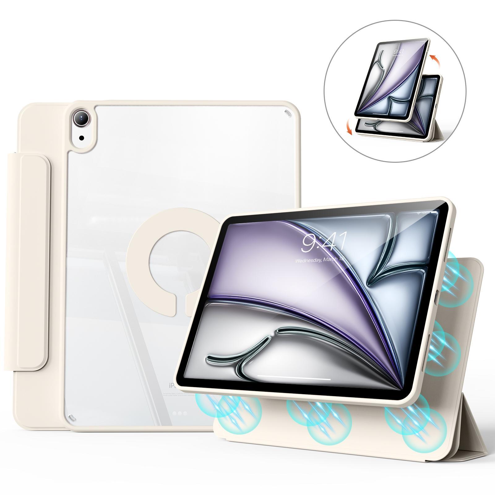 Tablet Case, 1 Count Slim Stand Protective Cover with Hard PC Translucent Back Protective Cover for iPad 10th Gen 2022, Support Touch ID, Auto Wake/Sleep, Tech Accessories, Safety Casing, Durability