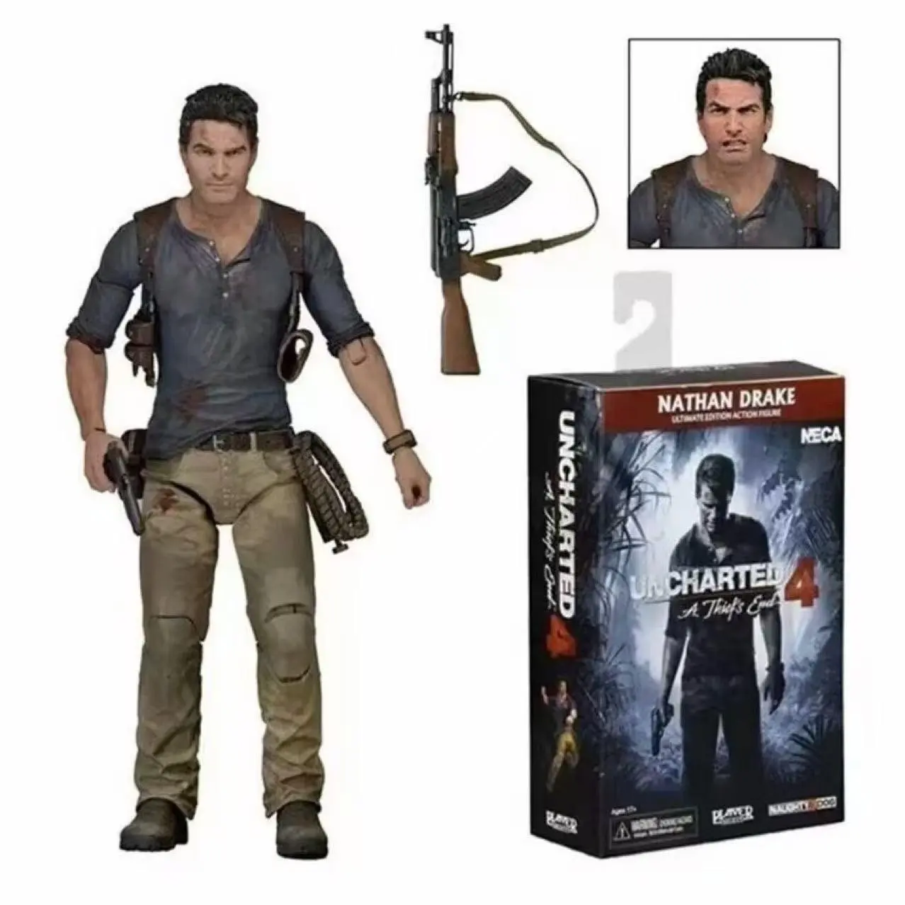 Neca Nathan Drake 7 Inch Action Figure, Collectible Model Toy, Perfect for Parties, Birthdays, Halloween Gifts, Detailed Design