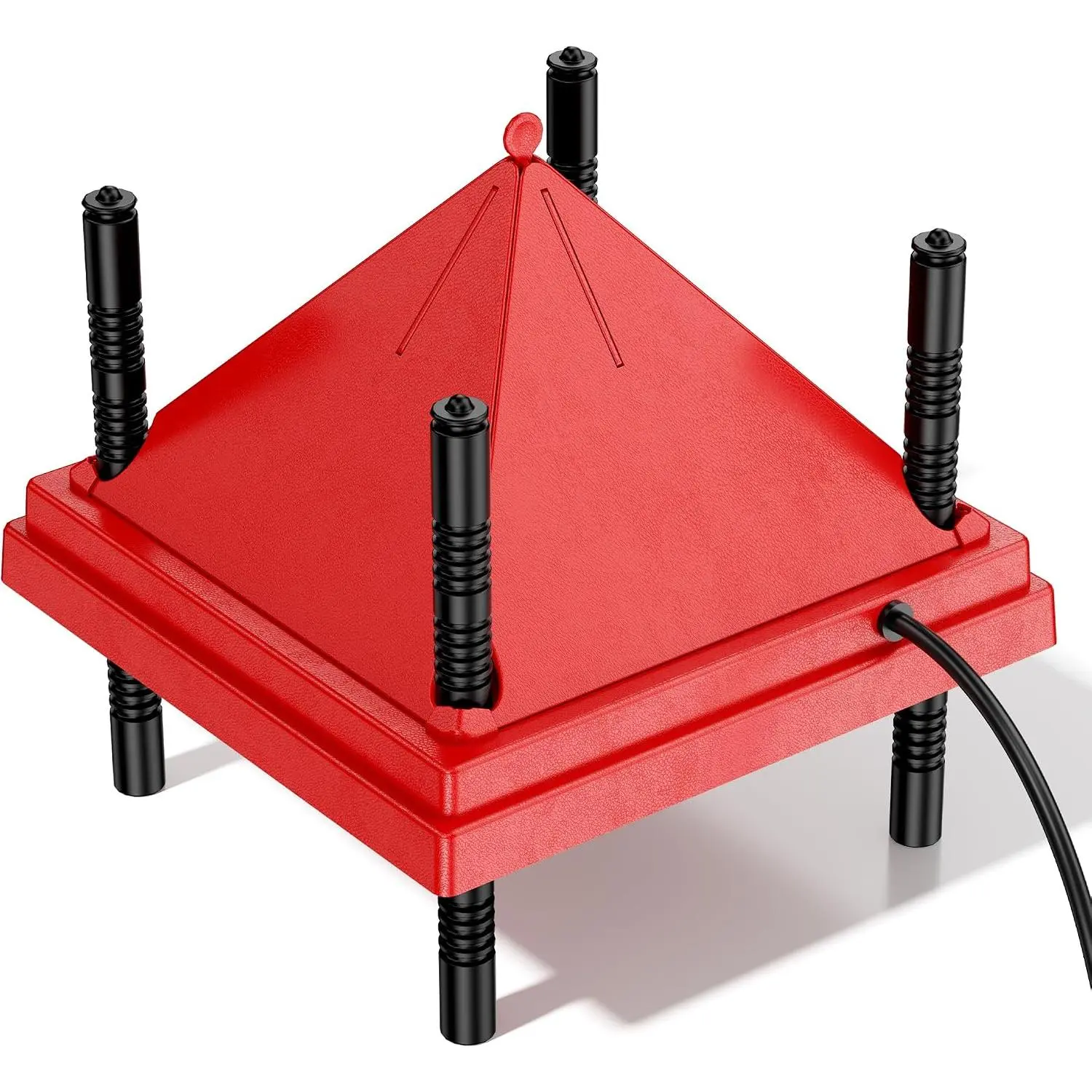 Chick Brooder Heater with Anti-Roost Cone, 10" x 10" Constant Temperature Heating Plate, Safe Red Heating Equipment for Baby Chicks, Energy Efficient Poultry Brooder Warmer, Prevent Chicks Perching on Top, Easy Clean Livestock Farm Supplies