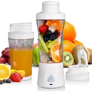 Personal Blender  24oz Cordless Mini 360 Watt Portable Blender-for Smoothies Freshly Squeezed Juices 6000mAh Self Cleaning and  Portable Juicer with 6    White