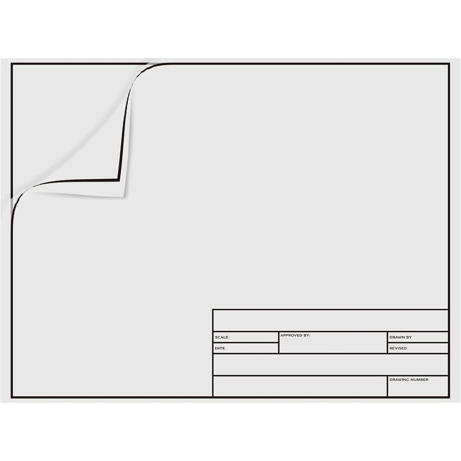 10 Sheets Architectural Vellum Paper 18" x 24" Drafting Vellum Tracing White Translucent Drafting Paper Rag with Border and Title Block for Drawing Sketching Architecture Building