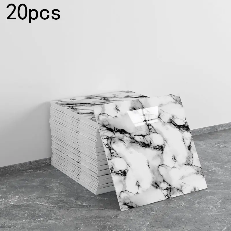 20 pieces of marble peel-and-stick type waterproof PVC bathroom wall panels, bathroom rear partition tiles, which can be adhered to the wall and are suitable for bedrooms and kitchens, Peel And Stick Panels For Walls