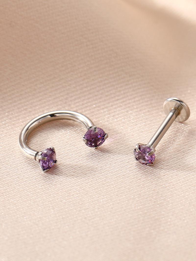 Rhinestone Decorated Magnetic Nose Rings for Galentinesparty, Magnetic Nose Cuff, No Piercing, Daily Wear for Men & Women, Alloy Body Jewelry