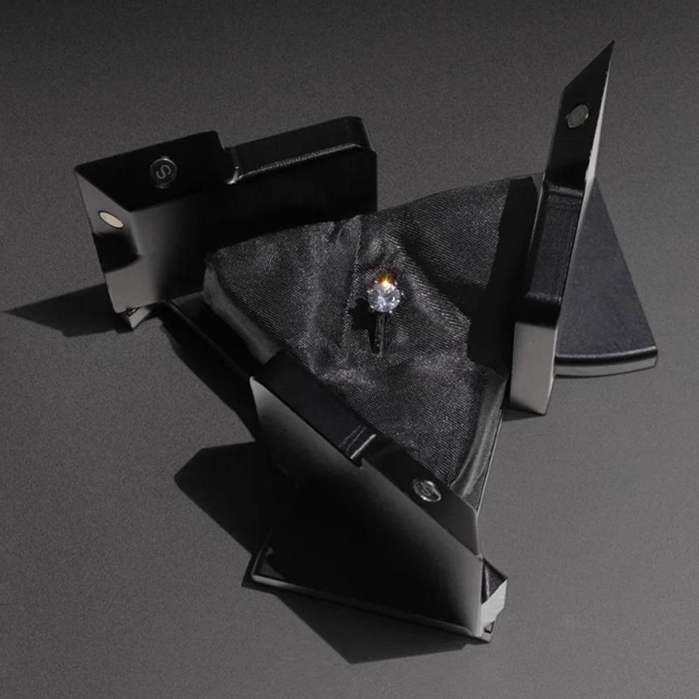 Plastic Kinetic Energy Ring Box Rotating Mechanical Deformation Jewelry Storage Display Box Creative Proposal Cube Boxes