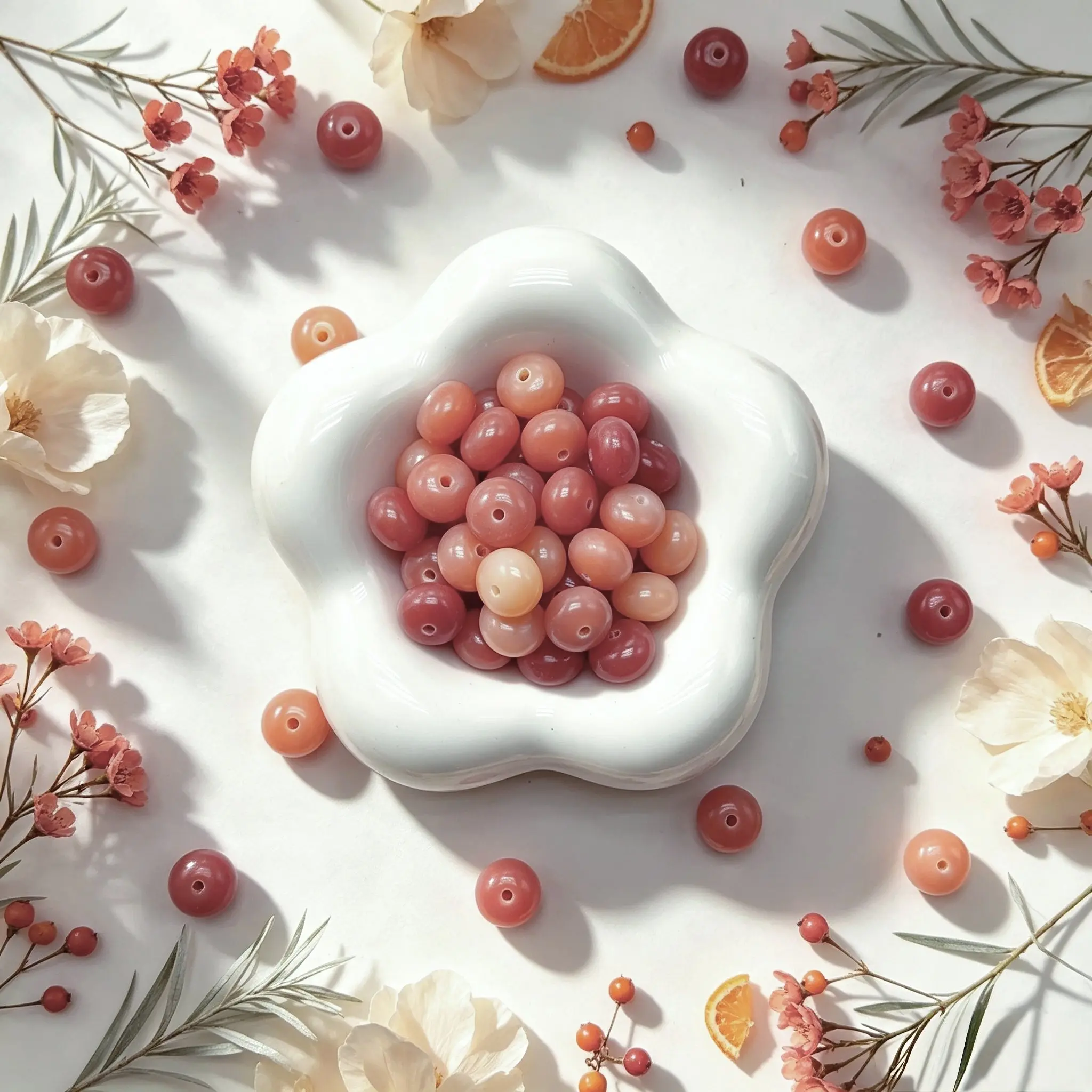 [NEW] M41-8*11mm Earthen Rose Abacus Bodhi