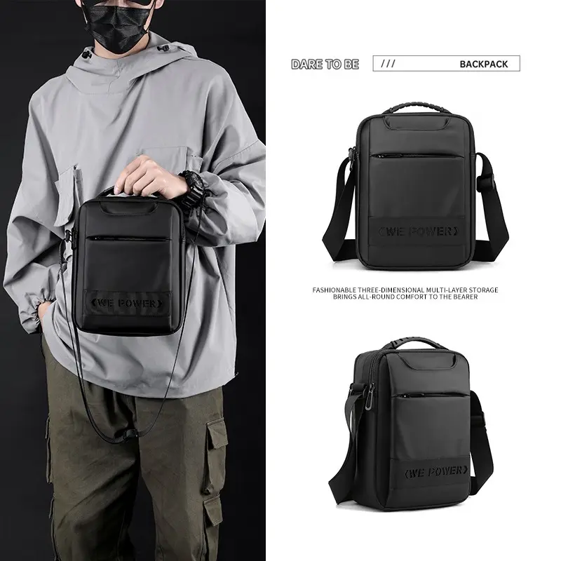 New large-capacity oblique span bag men's casual business travel portable shoulder bag