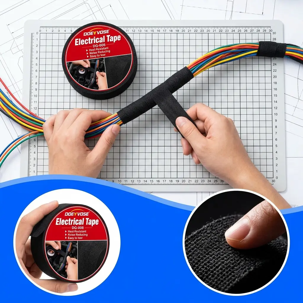 10m/393in High-Quality Electrical Tape, Heat-Resistant, Flame-Retardant, Waterproof Insulation Tape, Indoor and Outdoor Use, Durable Plastic
