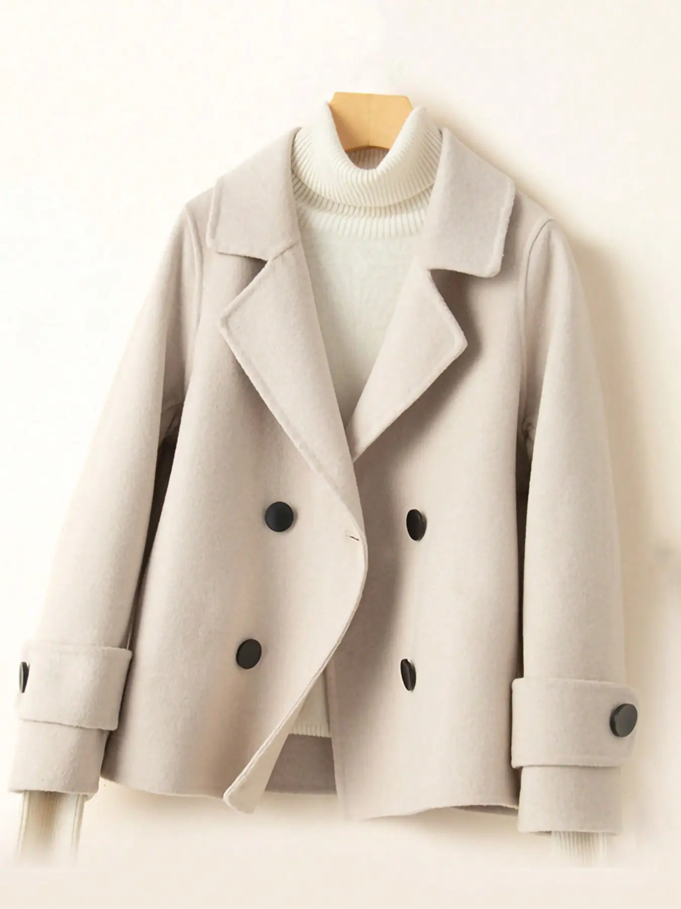 New Fall Winter Two-Sided Wool Coat, Long Sleeves Casual Wool Top, Stylish Outerwear for Men & Women, Perfect for Cool Weather