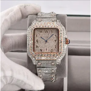 Two tone silver+rose gold premium luxury diamond encrusted watch |   Ultimate luxury gift choice